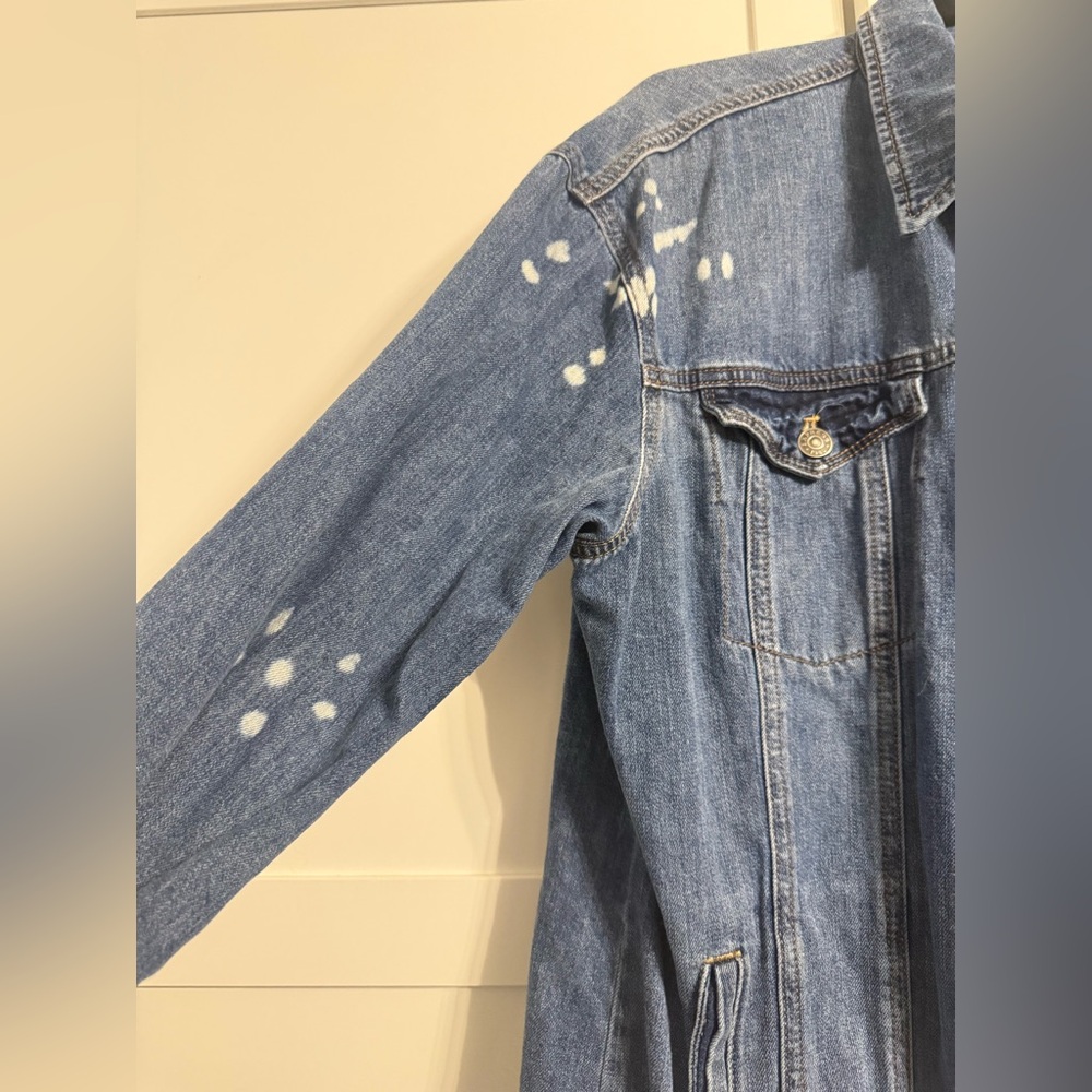 Express Distressed Denim Jacket - Picture 3 of 5